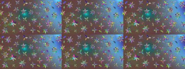 Raster Moda kumaş deseni. Şirin çiçekler. Çizgi çizimi deseni.