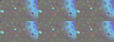 Düz Çiçek Elementleri Tasarımı. Çiçekli eskiz arkaplanı. Renkli Bahar Teması eskiz kalıbı. Çocuk stili.