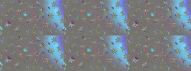 Sevgililer günü ve tebrik kartı konsepti için şık bir davetiye. Gri renkli manzaralı çiçek deseni. Çiçek kompozisyonu, el boyası, hassas şablon. Üst görünüm, yumuşak biçim.