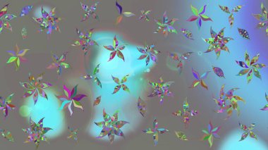 Suluboya etkisi. Raster deseni. Botanik çizim kalıbı. Organik elementler.