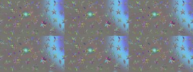 Motley illüstrasyonu. Küçük çiçekte güzel bir desen. Gri çiçekli bahar çiçekleri. Moda baskıları için zarif bir şablon. Küçük renkli çiçekler..