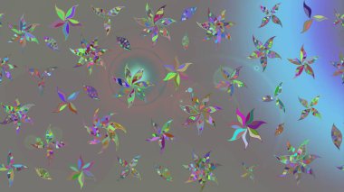 El çizimi çiçek çizimi deseni (fayans). Tekstil için suluboya eskiz deseni. Şirin çiçekli, desenli, gri renkli çizim deseni.