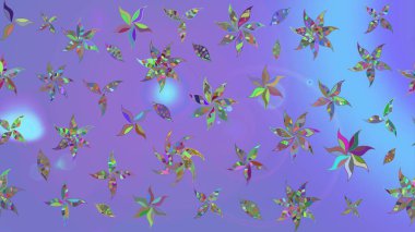 Çizim çiçek deseni duvar kâğıdı olarak kullanılabilir. Mor renkli çiçekler. Raster illüstrasyonu.