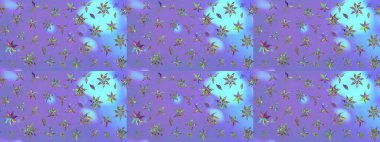 Renkli menekşe çizim deseni. Doodle tarzı. Tekstil ve kapak tasarımı için mükemmel. Mor renkli çiçekler. Elle çizilmiş sonbahar çiçeği deseni..