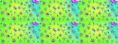 Oldukça eski bir besin torbası deseni, küçük yeşil renkte, çiçekler. Tekstil, kumaş, kapaklar, duvar kağıtları, baskı, naylon, koleksiyon defteri, örgü, dekupaj için güzel bir eskiz. Millefleurlar.