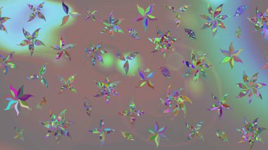 Eski usul. Miles Fleur, süslü püslü bir süs. Eskiz geçmişi. Tomurcukları papatya çiçekleri olan sevimli bir çiçek deseni. Raster illüstrasyonu. Kumaş, tekstil ve duvar kağıdı baskısı için..