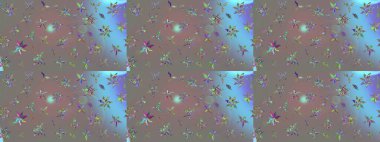 Çiçekli karalama şeklinde Raster çiçek deseni. Gri renkli çiçekler. Yumuşak, bahar çiçekli arka plan.