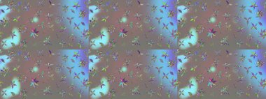 Renkli Yaz Temalı eskiz kalıbı. Düz Çiçek Elementleri Tasarımı. Modaya uygun kumaş deseni. Sevimli çiçek raster deseni.