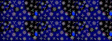 -Mavi çiçekler. Çiçek kompozisyonu. Küçük çiçekte güzel bir desen var. Çiçek arkaplan. Raster deseni. Çiçek kolajı. Doğa.