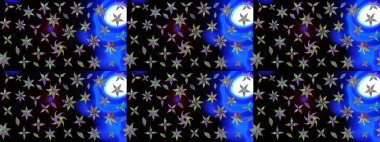 Çiçekli el çizimi çizimi deseni. Modern gelişim, siyah raster arka plan duvar kağıdı çizimi, klasik çizgiler, desenli çiçekler, çiçekli süsler..