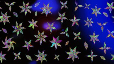 Siyah renkli çiçekler. Nazik, sevimli çiçek arkaplanı. Raster çiçek desenli ve çiçekli..