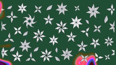 Raster illüstrasyonu. Robot resim. Küçük çiçekte sevimli çiçek deseni var..