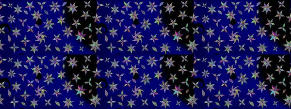 Halk tarzı. Moda baskıları için zarif bir şablon. Parlak renkli çiçekleri ve mavi yaprakları olan harika bir çiçek deseni. Modern çiçek arkaplanı.