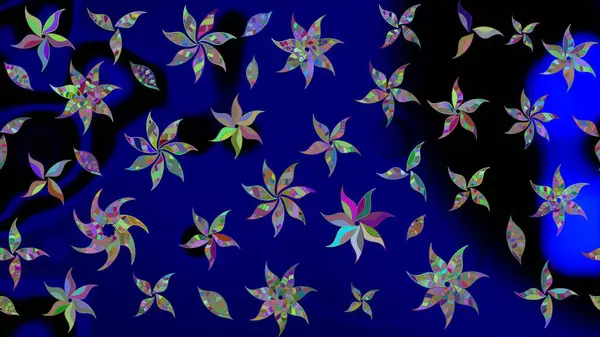 Renkli Yaz Temalı eskiz kalıbı. Düz Çiçek Elementleri Tasarımı. Sevimli çiçek raster deseni. Modaya uygun kumaş deseni.