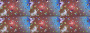 Kahverengi renklerde bahar çiçekleri. Raster çiçekleri klasik tarzda çizilmiş. Raster illüstrasyonu. Çiçekli yumuşak çizim deseni.