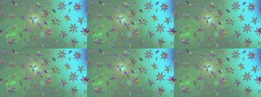 Raster illustration. Floral pattern. Flourish ornamental spring garden texture. Flower sketch background.