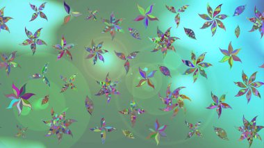 Çizgi çizimi kalıbı. Şirin çiçekler. Raster Moda kumaş deseni.