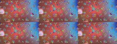 Çiçekli el çizimi çizimi deseni. Modern, pembe raster arka plan duvar kağıdı çizimi, klasik çizgili, desenli desenli çiçekler, çiçekli süsler..