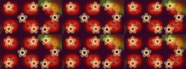 Renkli elementlerle Raster ilginç desen.