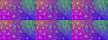 Düz Çiçek Elementleri Tasarımı. Renkli Bahar Teması eskiz kalıbı. Raster..