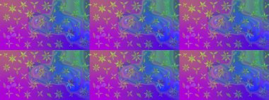 Küçük çiçekte güzel bir desen. Motley illüstrasyonu. Çiçekli bahar çiçekleri. Moda baskıları için zarif bir şablon. Küçük renkli çiçekler..