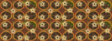 Basit bir kar tanesi. Kahverengi ve turuncu renklerin çizimi. Soyut duvar kâğıdı, ambalaj dekorasyonu. Kışın sembolü, mutlu noeller, mutlu yeni yıl kutlaması Raster illüstrasyonu..