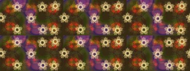 Raster illüstrasyonu. Raster Noel soyut renkli arka plan ve tatlı kar tanesi. Kar taneleriyle kahverengi, mor ve yeşil renkler.