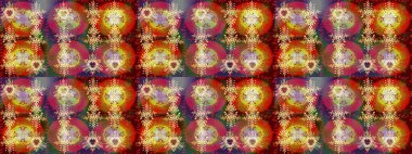 Arkaplanda soyut kar taneleri olan düz tasarım. Raster illüstrasyonu. Kar taneleri deseni. Kar tanesi süsleme deseni. Kar taneleri arkaplanı.