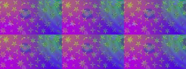 Moda baskıları için zarif bir şablon. Halk tarzı. Modern çiçek arkaplanı. Parlak renkli çiçekleri ve mor renkli yaprakları olan harika bir çiçek deseni..