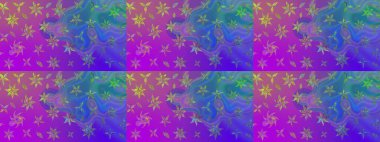 Düz Çiçek Elementleri Tasarımı. Raster Modaya uygun kumaş deseni. Mor renkli şirin çiçek deseni. Renkli Bahar Teması çizim şablonu.