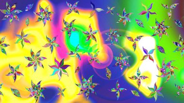 Şatafatlı bahar bahçesi dokusu. Raster illüstrasyonu. Çiçek deseni. Çiçek çizimi arkaplanı.