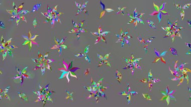 Gri renkli çiçekler. Küçük çiçekte sevimli çiçek deseni var..