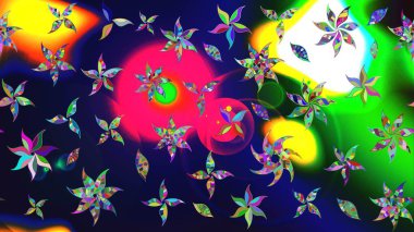 Raster illüstrasyonu. Küçük çiçekteki sevimli çiçek deseni. Gri renkli çiçekler.