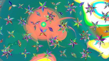 Raster illüstrasyonu. Güzel kumaş deseni. Küçük çiçekteki sevimli çiçek deseni. Güzel karalamalı çiçek deseni çiz..