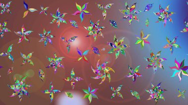 Arkaplan dokusu, duvar kağıdı, kahverengi renkli çiçek teması. Kabile sanatı boho baskısı, klasik çiçek arkaplanı. Soyut etnik raster çizim kalıbı.