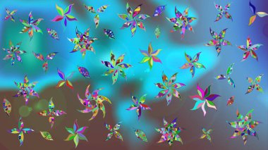 Güzel kumaş deseni. Bahar çiçekleriyle güzel bir çiçek deseni çizmişsin. Raster illüstrasyonu.