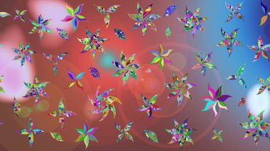 Suluboya tarzında pembe renkli çiçekler. Raster illüstrasyonunda çiçek deseni çizimi.