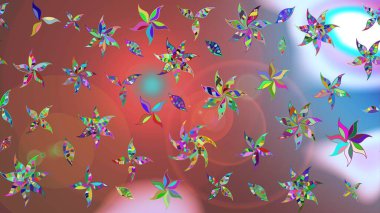 El çizimi. Çiçekler, dallar, bitkiler ve çiçekler. Raster illüstrasyonu. Güzel kumaş deseni.