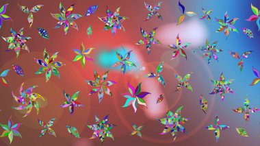 Robot resim. Küçük çiçekteki sevimli çiçek deseni. Raster illüstrasyonu.