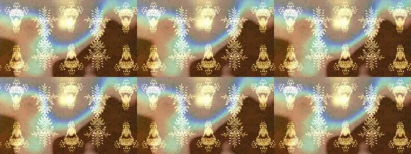 Düz Çiçek Elementleri Tasarımı. Renkli Bahar Teması eskiz kalıbı. Raster illüstrasyonundaki çiçek desenli çizim. Çiçekler bej, kahverengi ve nötr renklerde.