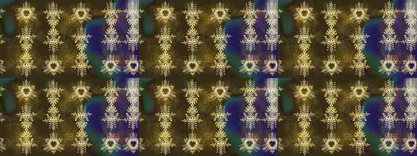 Kahverengi, gri ve yeşil kar taneleri. Kar tanelerinin soyut arkaplanlı Noel şablonu. Noel ve yeni yıl moda baskıları için tatil tasarımı. Renkler. Raster illüstrasyonu.