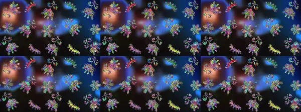 Kar tanesi süs desen. Snowflakes desen. Kar taneleri arka plan. Arka plan üzerinde izole soyut kar taneleri ile düz tasarım. Raster illüstrasyon.