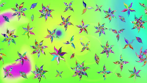 Raster illüstrasyonu. Çiçekli, yapraklı, çiçek desenli eskiz. El çizimi.