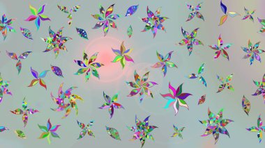 Manzaralı çiçek deseni. Üst manzara, yumuşak gri renk tarzı. Çiçek kompozisyonu, el boyası, hassas şablon. Sevgililer günü ve tebrik kartı konsepti için şık bir davet.