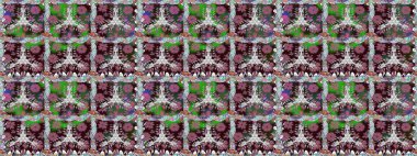 Kusursuz bir arka plan modeli. Raster illüstrasyonu. Suluboya, elle çizilmiş. Kahverengi yapraklı yabani çiçekler.