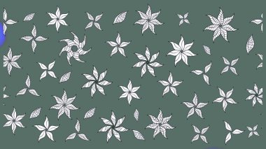 Raster Yumuşak kumaş deseni. Raster çiçek izi. Klasik taslak çizimi. Çiçek nötr çizim deseni.
