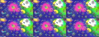 Simple cute pattern in small-scale flowers. Raster illustration. Floral sketch background for textile or book covers, manufacturing, wallpapers, print, gift wrap and scrapbooking.