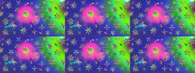 Raster illüstrasyonu. Anti-stres için soyut örnek sayfası. Mavi renklerde.