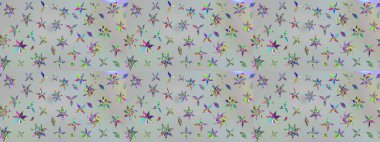 Gri renkli çiçek desenli çizimler, el yapımı papatyalar, papatyalar. Tekrar eden çiçek arkaplanı, zarif gri çiçek duvar kağıdı.