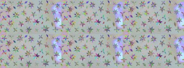 Gri renkli çiçekler. Düz Çiçek Elementleri Tasarımı. Renkli Bahar Teması eskiz kalıbı. Güzel çiçek deseni..